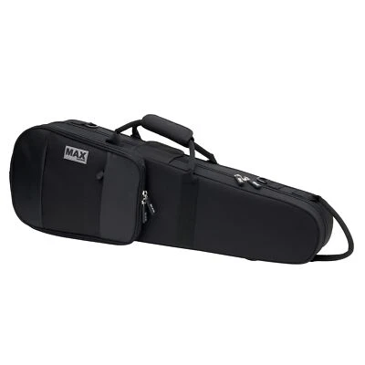 MAX Shaped Black Violin Case Lightweight EPS Foam Padded Handles Adjustable S... - Image 1 of 4