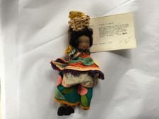 vintage 1930 felt doll from Brazil 11inches.