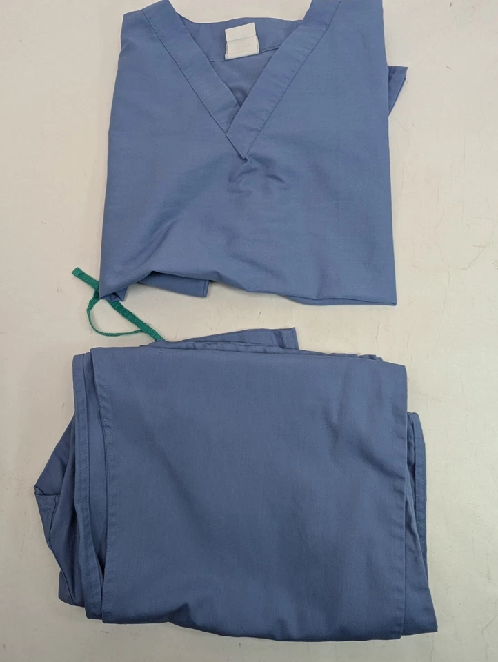 Lote de 2 Juegos Exfoliantes XXL EWC Azul Pinnacle Health Violeta Cuello en V Mezcla de Algodón Foto 1 de 4