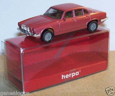 Micro Herpa Ho 1/87 Jaguar Xj 6 Xj 12 Rosa Scuro Metallico In Scatola - Immagine 1 di 3