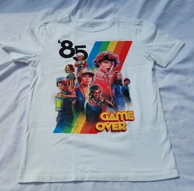 Camiseta Gap Kids Stranger Things 1985 Game Over Retro Talla 12 Escuela Foto 1 de 4