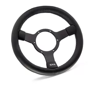 MOUNTNEY 12" PULGADAS CUERO NEGRO VOLANTE NEGRO SEMI-PLACADO CENTRO - Imagen 1 de 1