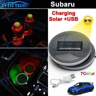 2x Multicolor LED Portavasos Almohadilla Alfombrilla Atmósfera Lámpara Para Subaru Impreza Outback Foto 1 de 4