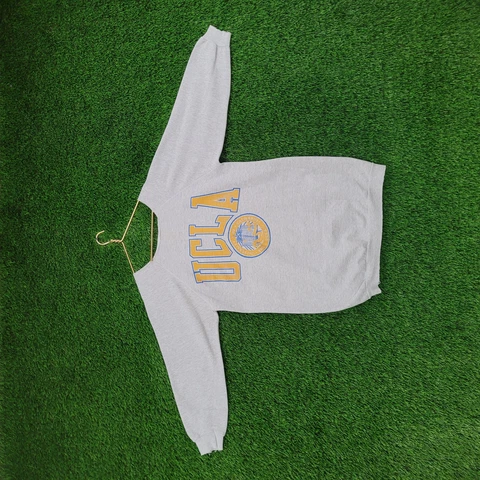 Vintage UCLA Raglan Sweatshirt Women Large Gray Arch University-of-California LA Cover