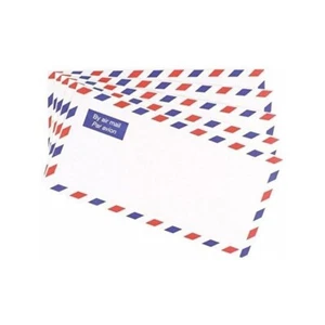 50 X Airmail Envelopes White Gummed DL 110mm x 220mm - Picture 1 of 1