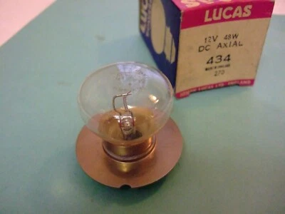 12v 48w Lucas 434 Fog Spot Headlight bulb Pre Focus classic Axial Filament P50s - Image 1 of 2