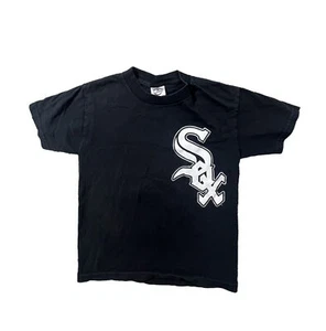 Chicago White Sox Shirt Boys Medium Black Paul Konerko Jersey Youth Kids M - Picture 1 of 7