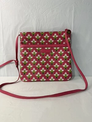 Bandolera/cartera LNC-Vera Bradley delgada de cuero sintético con cremallera en rosa pequeño Foto 1 de 4
