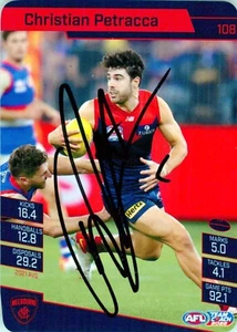 Signed 2021 Melbourne Demons AFL Premiers TeamCoach Card - Christian Petracca - Picture 1 of 3