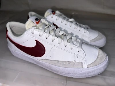 NIKE Blazer Low 77 White Team Red Sneakers - Womens Size US 9 or Youth 7Y #28582 - image 1 of 4