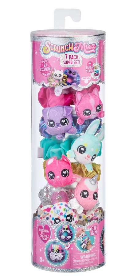 ScrunchMiez 7 Pc - Exclusive: Hair Scrunchie To Plush Friend & Backpack Clip! - Image 1 of 4