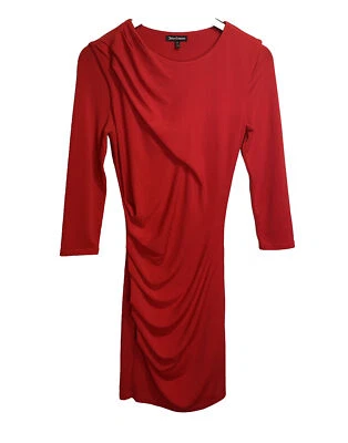Juicy Couture Women’s Bodycon Sheath 3/4 Sleeve Stretch Dress Red Size Small - Image 1 of 4