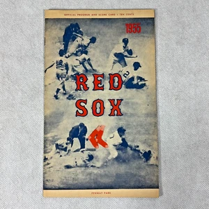 Tarjeta de puntuación del programa oficial Fenway Park 1955 Boston Red Sox vs Baltimore Orioles - Imagen 1 de 24