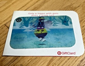 2007 TARGET Gift Card (NO VALUE) Collectible #24 LENTICULAR Hippo / Triple Lutz - Picture 1 of 6