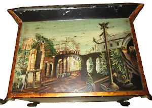 RARE Sarreid Italian Brass Lion Head Enamel Mid Century Modern Hollywood Regency - Picture 1 of 10
