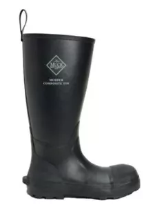 New Men’s Size 9 Muck Boot Co. MUD000C Mudder Comp Toe Tall Rubber Boots Black - Picture 1 of 6