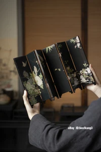 Tea Table Flowers and Bamboo Forest Double-Sided Screen Tea Ceremony Decoration - Picture 1 of 8