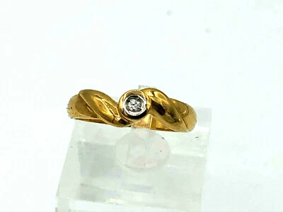 RING   in 333/- 8 crt.  Gelbgold mit   1 Brillant Gr. 54 - Bild 1 von 4