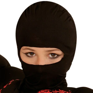 Kinder Sturmhaube schwarz Ninja Maske Krieger Sturmmaske Samurai Balaclava - Bild 1 von 2