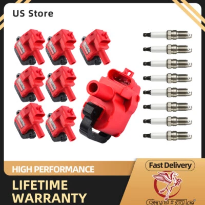 8X Ignition Coils & 8X Spark Plugs For 1997-2004 Chevrolet Corvette 5.7L V8 D580 - Image 1 of 4