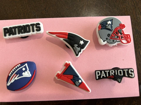 NFL Croc Shoe Charms Lot 6 Patriots Cover