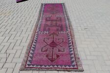 Turkish Rug, 3.4x10.3 ft Runner Rugs, Vintage Rugs, Wool Rug, Anatolian Rug