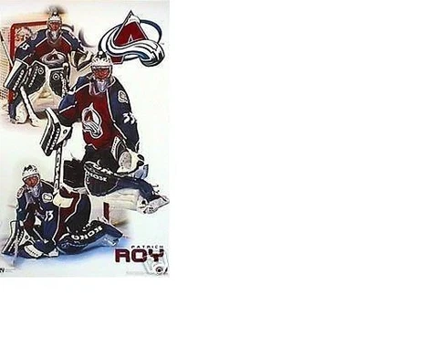 MINT 1999 PATRICK ROY "NOT HERE" COLORADO AVALANCHE Hockey POSTER NO PINHOLE NOS Cover