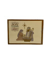 Agd Christmas Decor - Farmhouse Joy To The World Nativity Block Sign