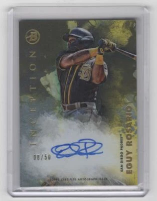 2021 Bowman Inception Baseball Eguy Rosario Rookie Auto 08/50 San Diego Padres - Image 1 of 2