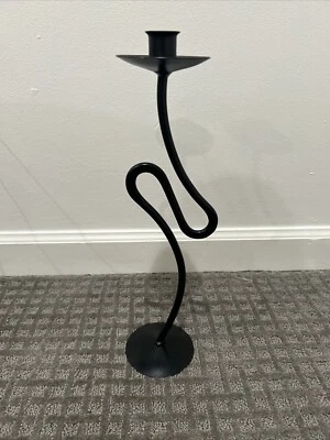Forged Iron Curvy Candle Holder  - Image 1 of 4