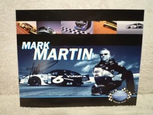 MARK MARTIN VIAGRA RACING TEAM AUTOGRAPHED NASCAR PHOTO CARD ~ 11" x 8.5" - Picture 1 of 2