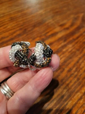 Joan Boyce扭结水晶耳环,欧米茄背面 — 第 1/3 张图片