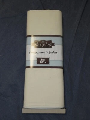 2 Yards “Crafty Cuts’ Cotton Fabric - New in Package - Solid Beige Color - Image 1 of 2