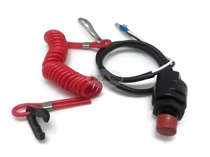 Cordón interruptor de parada de apagado 6E9-82575-09 18-65450 para fueraborda Yamaha Honda Tohatsu - Imagen 1 de 5
