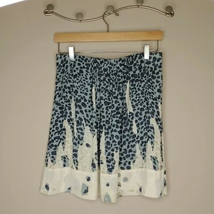 CABI #401 Womens Bella Leopard Print Chiffon Mini Skirt Pockets Elastic Waist M - Bild 1 von 10