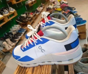 Footware QC On Cloud White and Blue Sneakers Men and Women UK7.5 USM8 (Preloved) - Picture 1 of 5