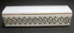 Vintage MCM Bathroom U Shaped Vanity Glass Light Fixture SHADE 14" - Picture 1 of 4