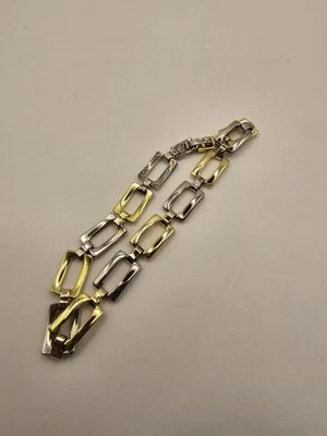 Sterling Silver Chain Bracelet - Silver And Gold Colors - Image 1 of 4