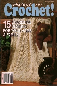 Libro artesanal vintage de boletines de ganchillo enganchado #19 diseño de agujas años 90 - Imagen 1 de 2