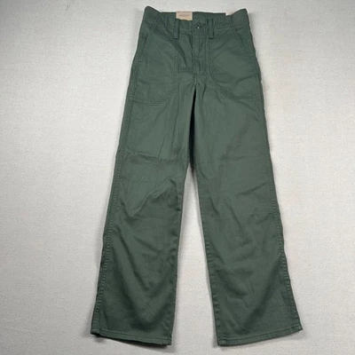 Levis Pants Womens 24 Olive Green Twill Army 25x27 Canvas Khaki Classic - Image 1 of 4