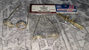 Vintage Doll Eyeglasses 3 3/4 In & 1 1/4 In Fibre Craft Westrim Crafts 6 Pairs - Picture 1 of 3