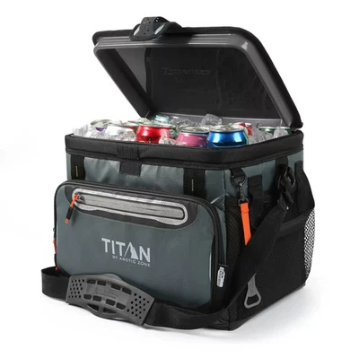 TITAN BY ARCTIC ZONE Titan Deep Freeze Cooler Zipperless Hardbody - 30 Can, Sharkskin Gray