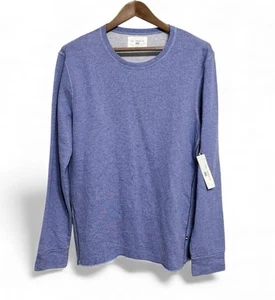 Sol Angeles Pullover TERRY CLOTH Sweatshirt Men's LARGE Blue USA New $123 - Picture 1 of 9