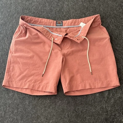 Pantalones Cortos Faherty Todo el Día Hombres Talla 38 Rosa Natación Elastizados Cordón Rendimiento Ligeros Foto 1 de 4