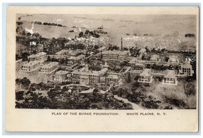 1921 Plan Of The Burke Foundation Scene White Plains New York NY Posted Postcard - Image 1 of 2