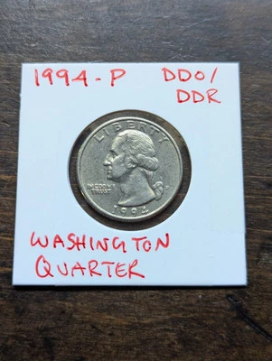 1994-P Washington Quarter DDO/DDR ERROR "In God We Trust"/"E Pluribus Unum" (VF) - Image 1 of 4