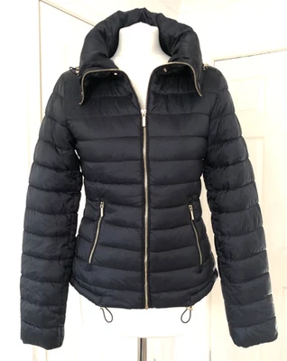 ZARA WATER-REPELLENT Lightweight PUFFER JACKET NAVY, M (measurements provided) - Image 1 of 4