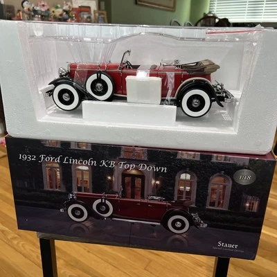 全新 1932 年福特林肯 KB 自上而下 1: 18 压铸红色太阳星 Stauer 限量版 — 第 1/4 张图片