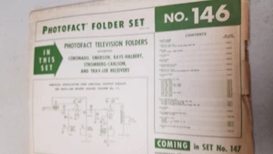 Sam's Photofact Set 146 9/51 Complete Set (D) - Picture 1 of 17