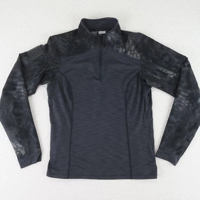5.11 Tactical 1/4 Zip Pullover Performance Shirt Womens L Gray Kryptek Typhon - Image 1 of 4